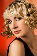 Portrait of a beautiful vamp woman