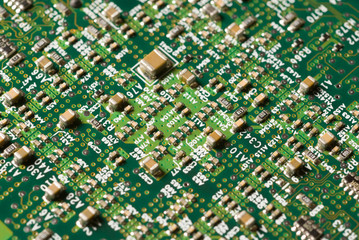a closeup of a motherboard from a laptop computer