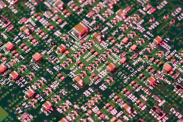 a closeup of a motherboard from a laptop computer