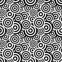 Retro black and white seamless circle background