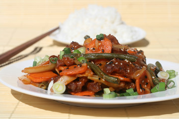 Chinese Food - Spicy Beef and Vegetables