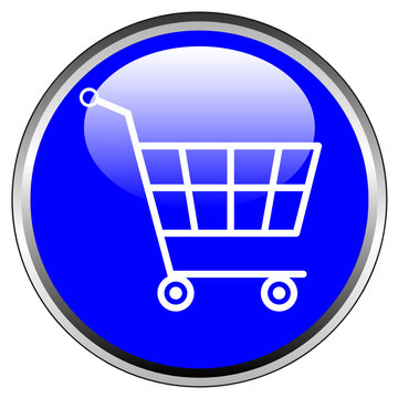 Einkaufsbutton - blau