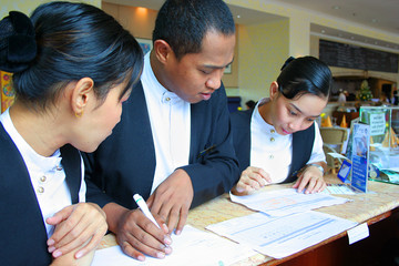 staff busy at work