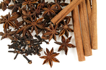 Herbs and spices - aniseed, cinnamon and other ingredients