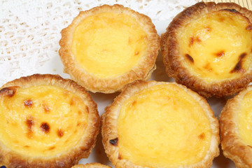 Portugese pastries - pasteis de nata. Home made cuisine. 