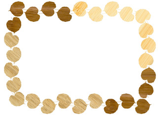 Frame made from wood of bamboo, oak, mahogany