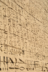 Ancient Egyptian hieroglyphic bas-relief
