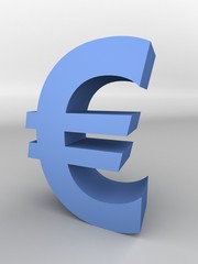 blaues eurozeichen