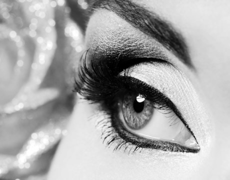 Fashion Image of woman eye with creative make-up