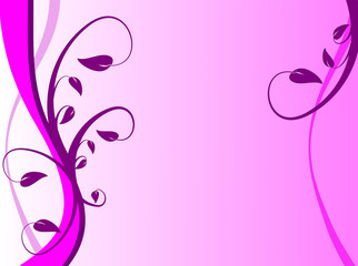Purple Floral Background Illustration