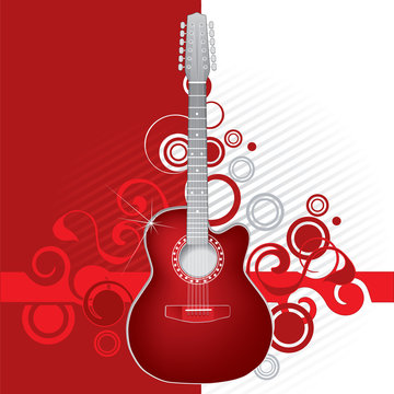 Red guitar