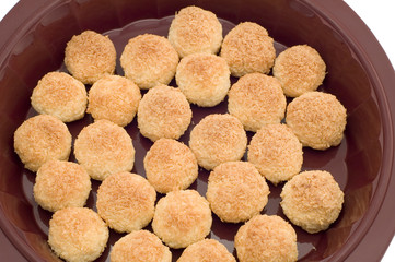 object on white food circular biscuit