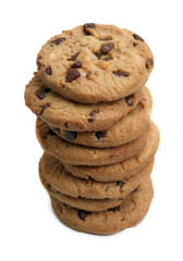 Stack of chocolate chip cookies