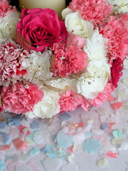 Flowers in a wedding bouquet