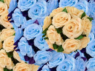 artificial flowers for decoration over background