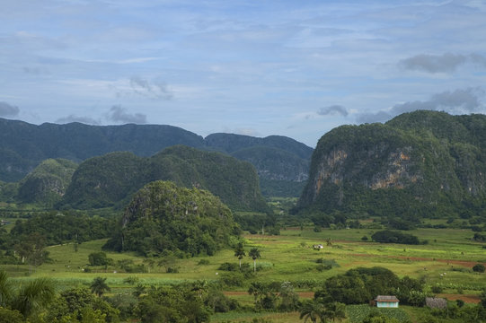 Tropical landscape with mountains - Pinar del Rio, Cuba.