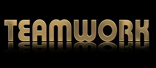 teamwork gold - schrift