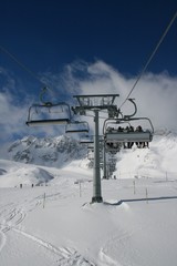 ski lift, stubai alps austria