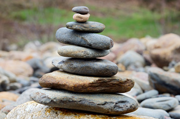 Fototapeta na wymiar Rocks in balance - outdoor photography -