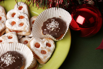 Cookies Christmas plate with tree decoration