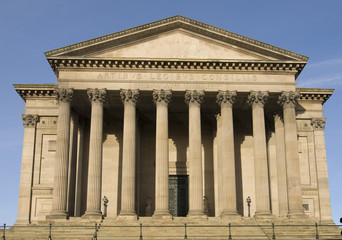 The side of St Georges Hall in Liverpool 