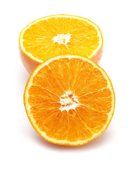 fresh orange isolated over white background