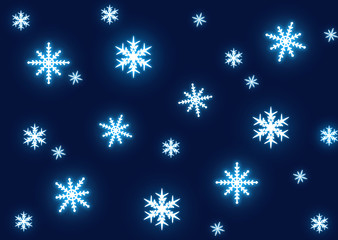 Snowflakes in a dark background