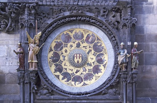 Painting on the astronomical clock, Prague