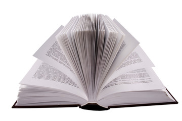 Open book with clipping path