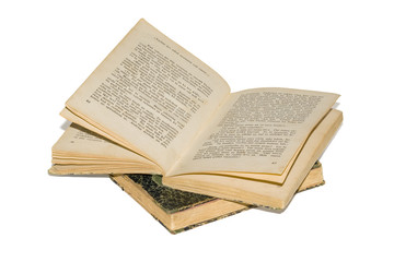 Obraz premium Old books on white background