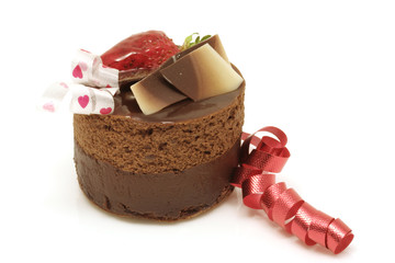 Valentine chocolate layer cake