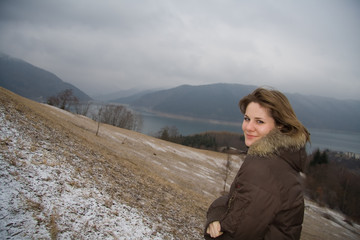 Attractive young woman in nature