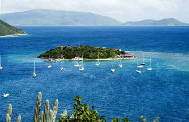 Marina Cay in den BVI, karibische Jungferninseln