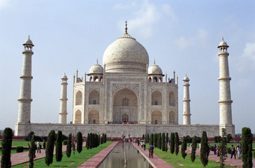 Taj Mahal and reflection pool