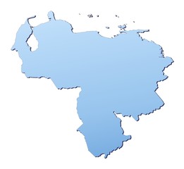 Venezuela map filled with light blue gradient
