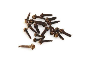 a dry cloves on a white background..