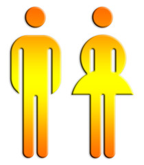 Toilette, Mann, Frau