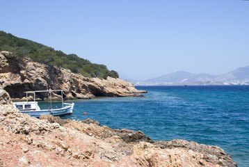 Sea landscape . Island in Aegean Sea