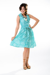 Fototapeta premium woman in summer dress