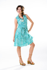 young active woman in a joyful and happy mood