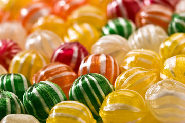 Fototapeta na wymiar food serias: sweet background of striped sugar candy