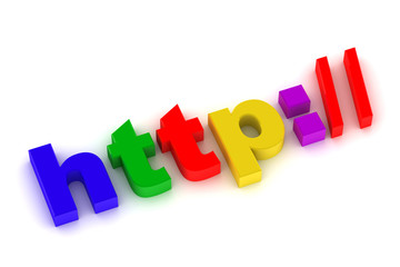 3d illustration internet sign 