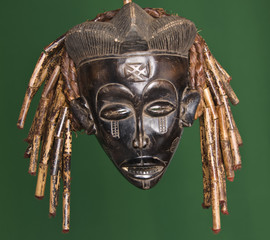 Collection of vintage African masks different styles