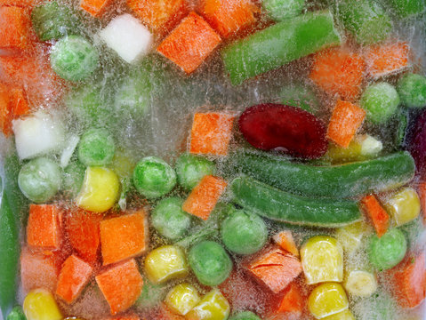 An image of a vegetable in ice