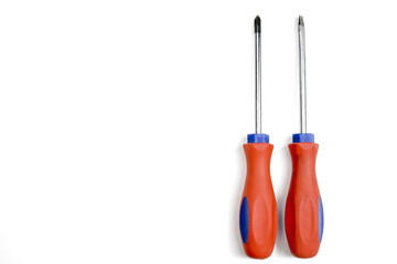 Pair of red and blue screwdrivers 