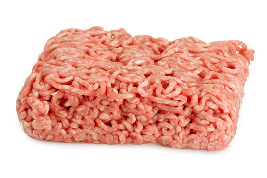 Hackfleisch auf hellem Hintergrund