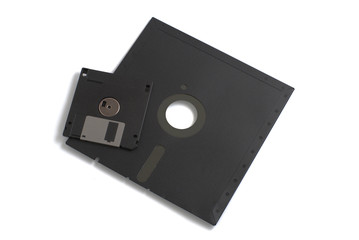 two black floppies smoll and big