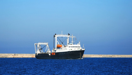 boat  in a bay of the black sea