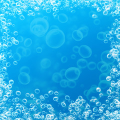 Water bubbles in a frame