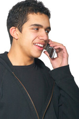 Young man on cell phone